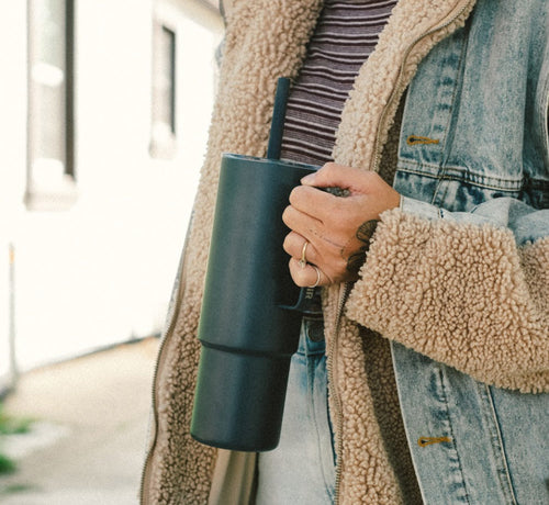 All Day Straw Cup in black