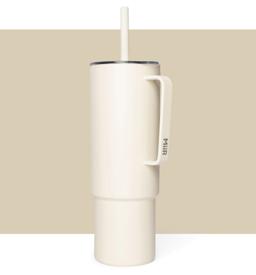 All Day Straw Cup in Sandstone White