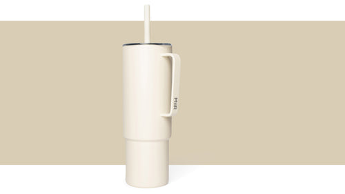 All Day Straw Cup in Sandstone White