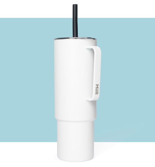 All Day Straw Cup in White