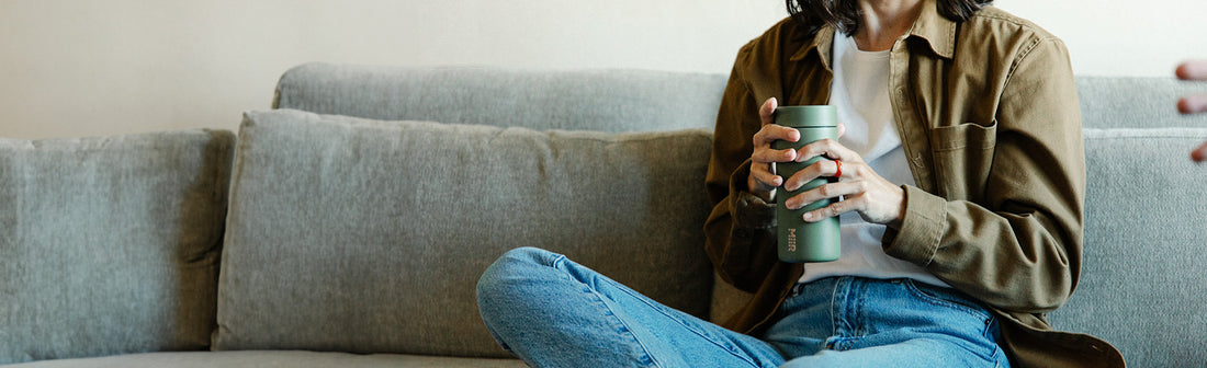 Person holding a MiiR 360 Traveler