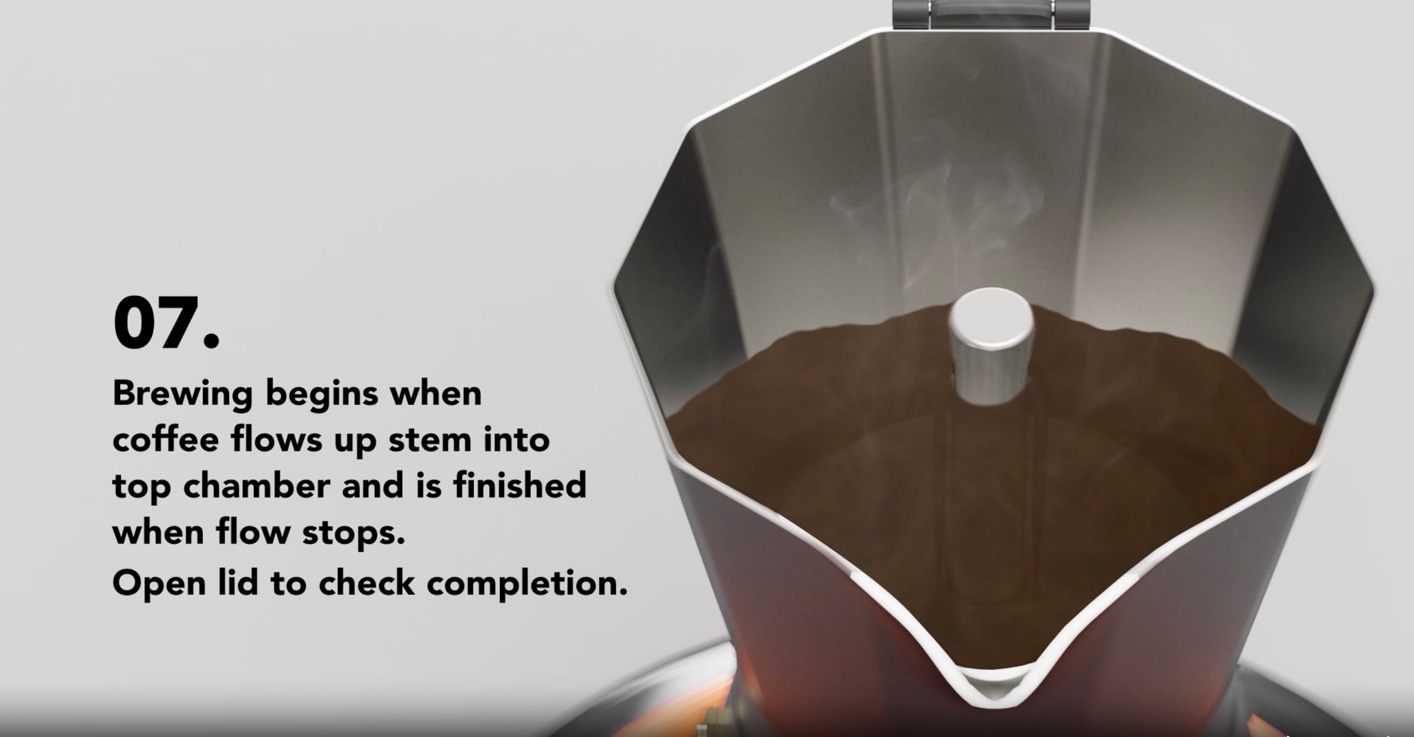 Coffee brewing in Moka Pot.